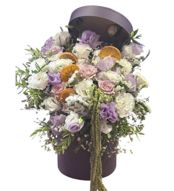Flowers in Purple Box