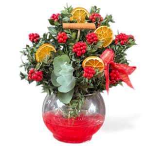 Akvaryum Cam Vazoda Kokina Çiçeği