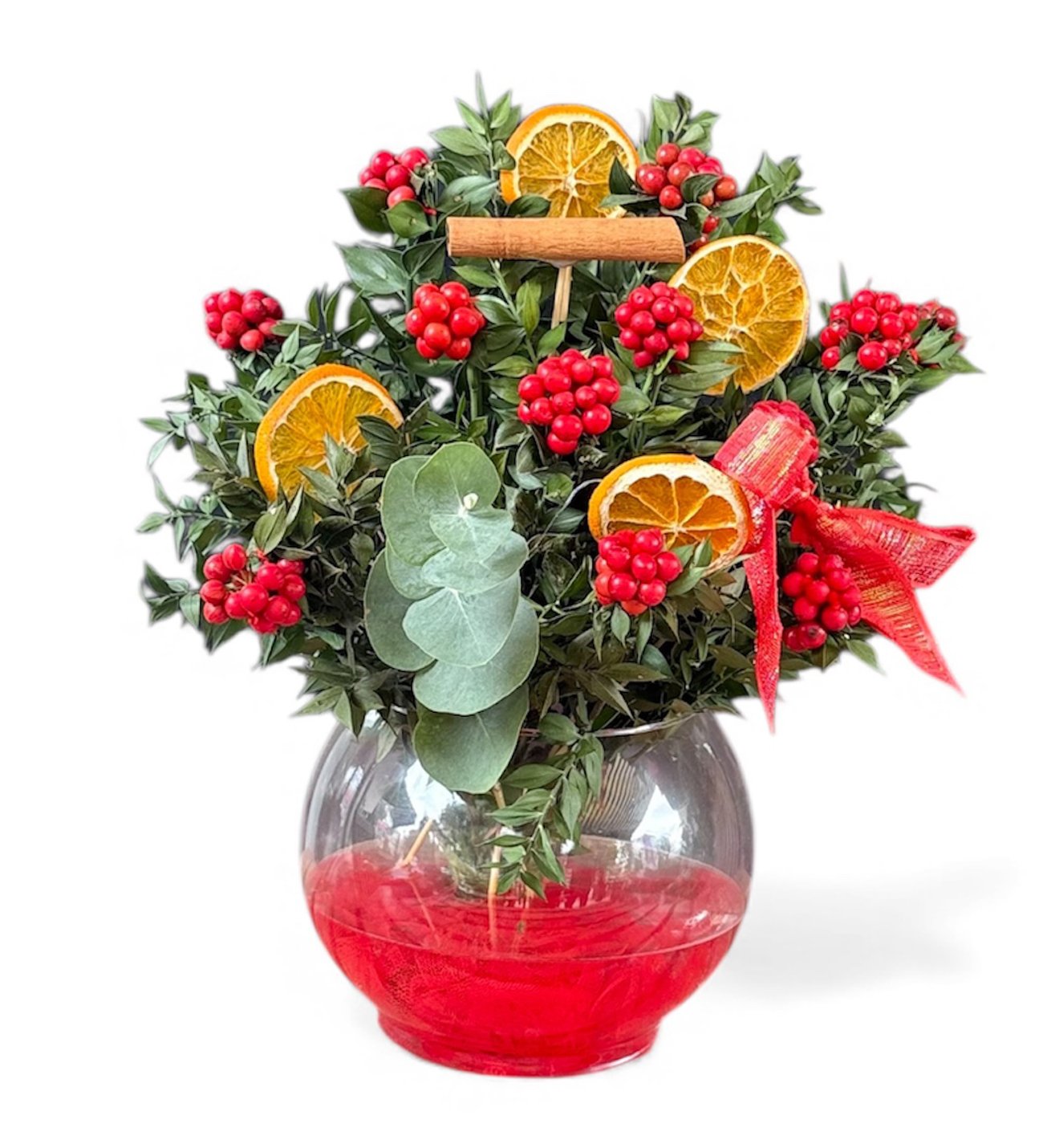 Akvaryum Cam Vazoda Kokina Çiçeği