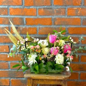 Çantada Pembe Beyaz Aranjman